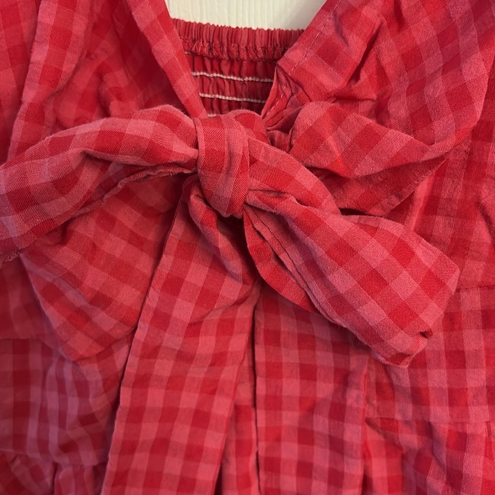 Pink Gingham Romper - Picture 4 of 9